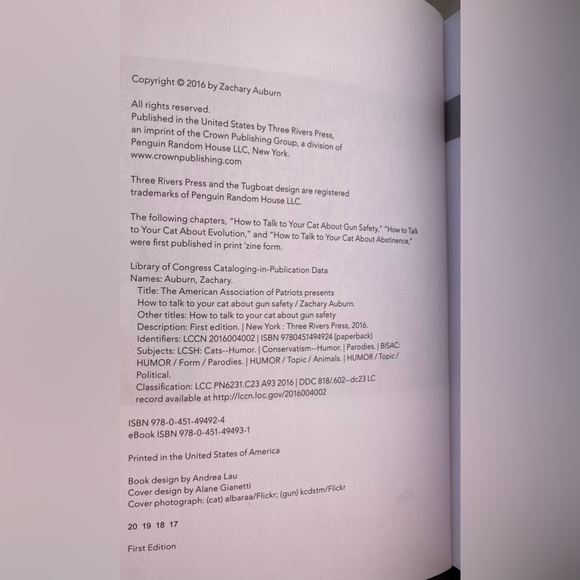 NEW How To Talk To Your Cat About Gun Safety Book - Picture 3 of 11